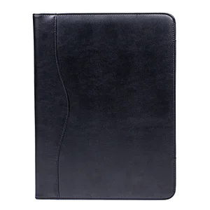 Custom pu leather conference folder popular multifunction quality custom file holder A4 leather document folder