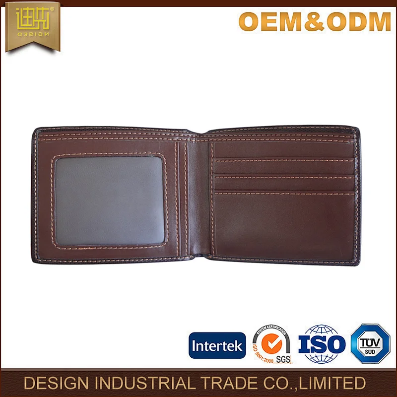 Men's brown designer credit card wallet from China supplier
