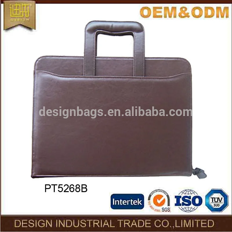 PU A4 pad holder padfolio with moveable handle