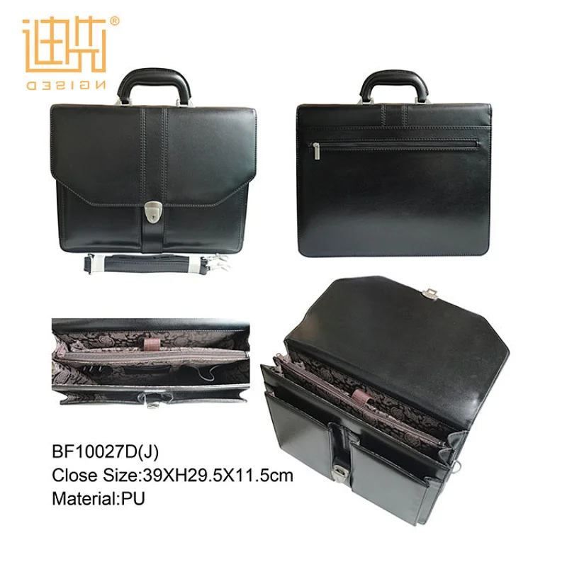 Wholesale custom handle business fashion PU leather briefcase for man