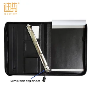 A4 conference organiser manufacture PU leather portfolio file folder