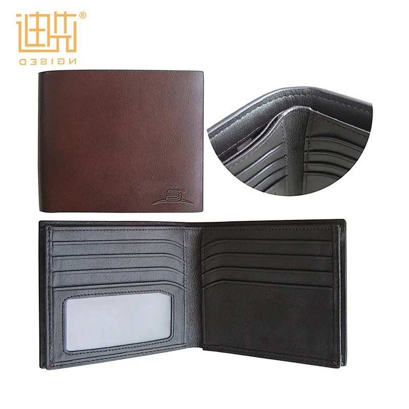 China Custom made logo high quality fashion leather men's wallet