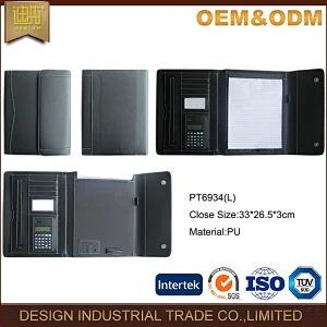 promotional gift item men expandable leather portfolio
