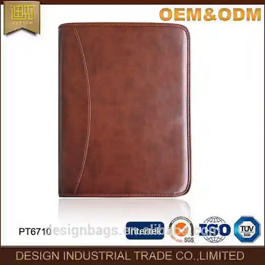 Carpeta de archivo de cartera de cuero PU A4