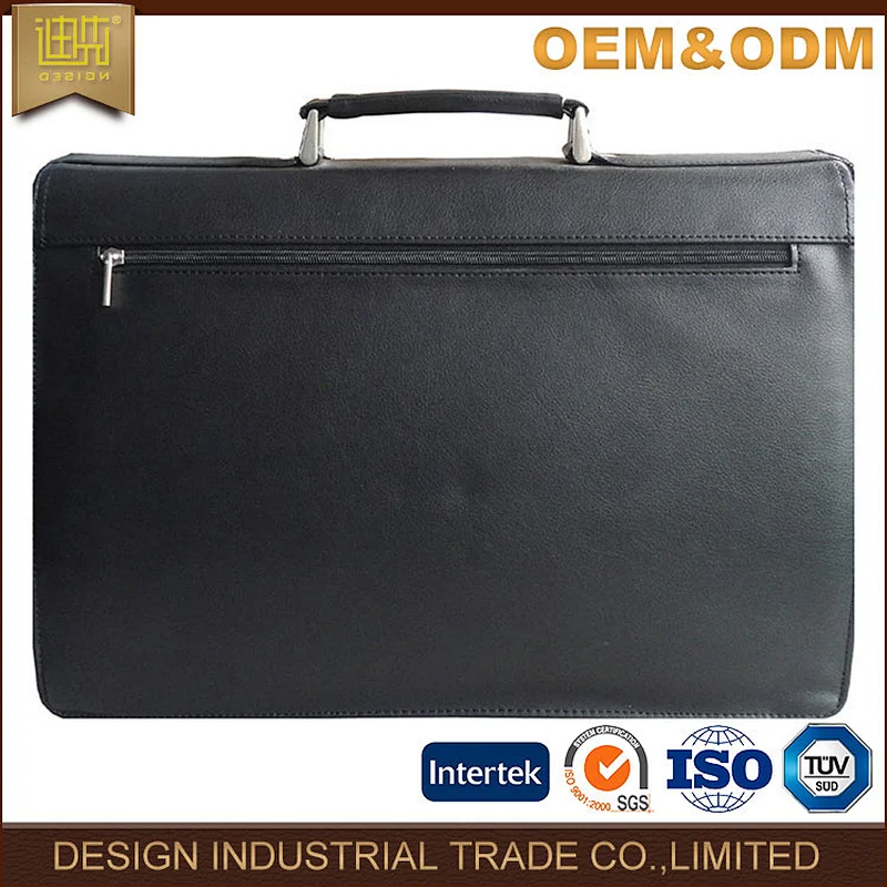 men briefcase promotional gift briefcase leather bag with two front pocket messenger men leather bag