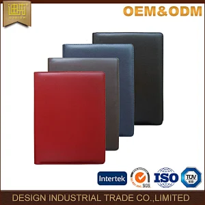 fashion manufacture diary notebook cover a4 portfolio China wholesale high quality leather file folder