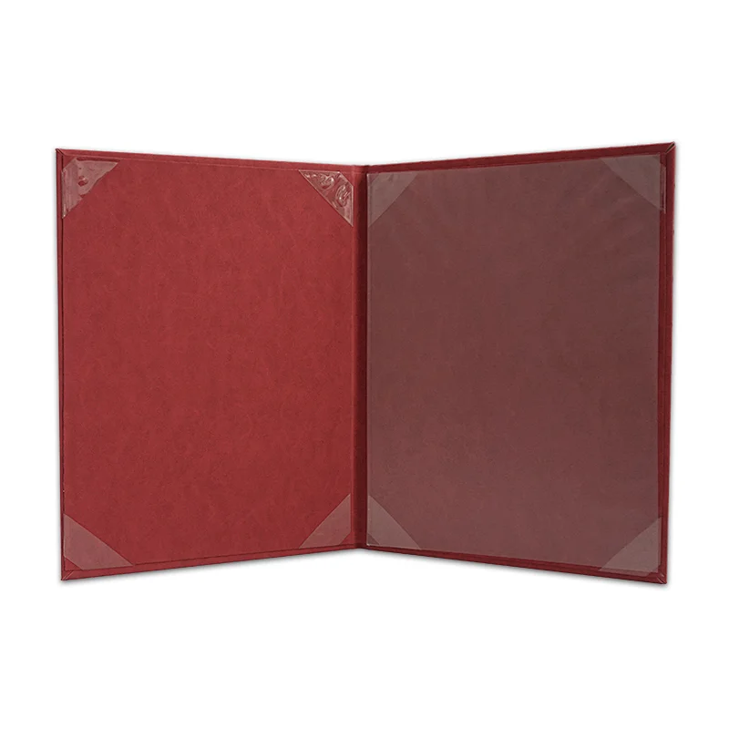 2019 NEW A4 Customize PU Leather Certificate Holder Degree Diploma File Folders