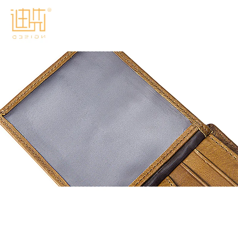 New design vintage multi-pocket zipper slim men card holder fold wallet