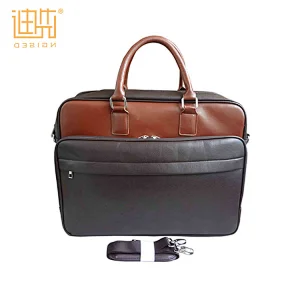 OEM Business Men Pu Leather Large Space Luggage Laptop Bag
