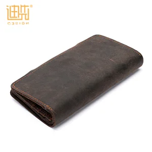 Wholesale customization button way retro simple anti-magnetic cloth man wallet