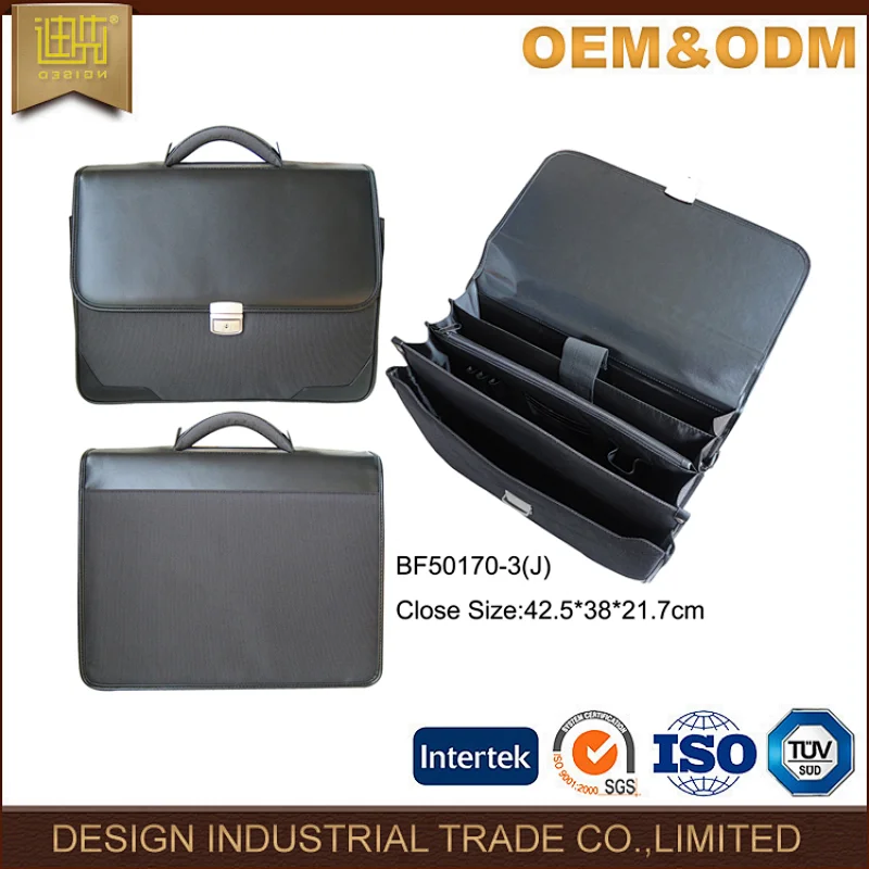 New PU Leather Briefcase Messenger Bag manufacture cheap messenger fashion executive men leather briefcase
