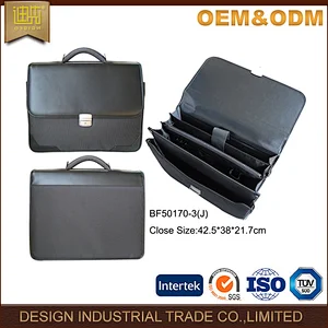 New PU Leather Briefcase Messenger Bag manufacture cheap messenger fashion executive men leather briefcase