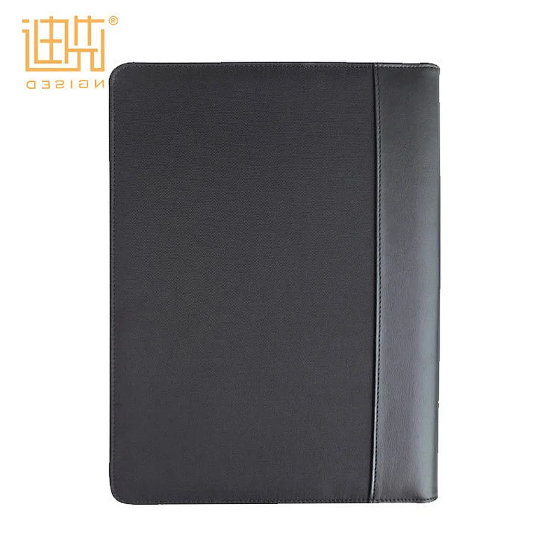 Wholesale Custom A4 Black Conference Folder Business Portfolio with Notepad