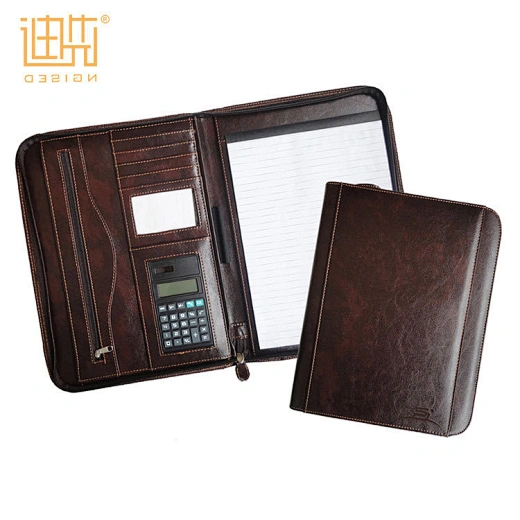 Carpeta de cartera con calculadora