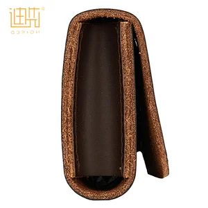 Wholesale customized oem pocket buckle fixing cow hide leather thin wallet