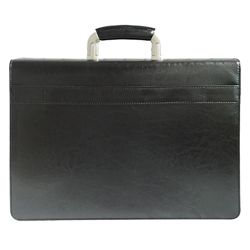 Travel laptop pu leather messenger executive mens portable business bag briefcase