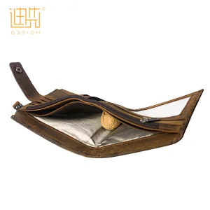 Custom new design best selling fashion personalized branded cowhide leather wallet