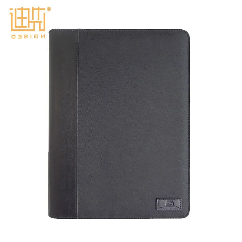 Wholesale Custom A4 Black Conference Folder Business Portfolio with Notepad