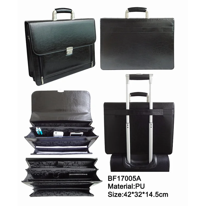Travel laptop pu leather messenger executive mens portable business bag briefcase