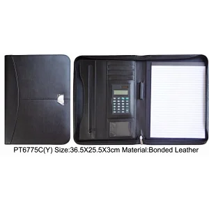 High quality conference folder, leather folder with logo custom