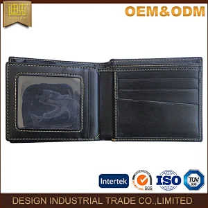 high quality China wallet wholesale promotional card holder custom men PU leather wallet with coin slot