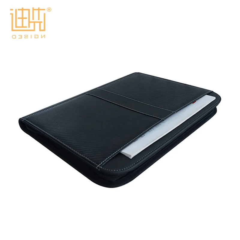 Professional A4 Business File Holder PU Leather Executive Folder with customized logo