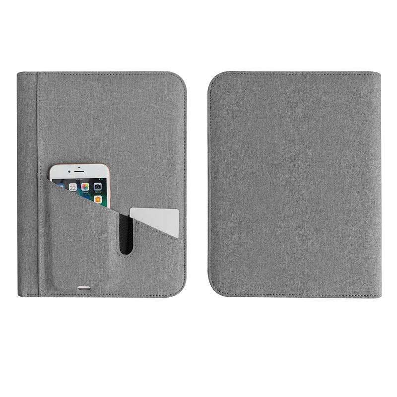 PU Leather Executive Pocket Folder File Document Manager Portfolio Briefcase Organizer