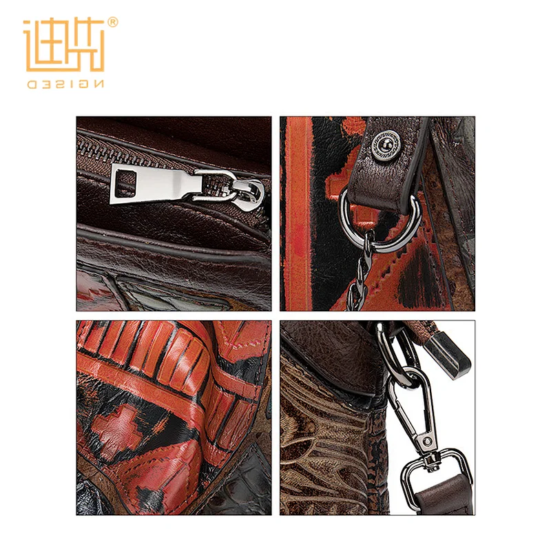 New fashionabler elegant splice crossbody good leather name brand purse hand bag