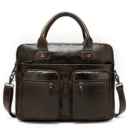Custom High Quality Fashion Business Genuine leather computer briefcase