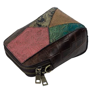 Fashion detachable shoulder strap embossing retro luxury leather custom mini crossbody bag