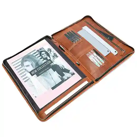 carpeta compendio de cuero