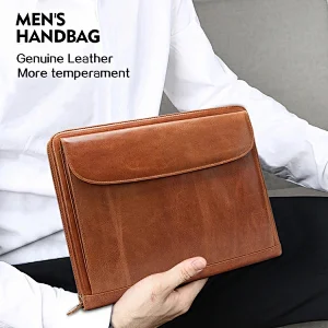 custom logo conference document pocket zipper embossed pu leather compendium folder