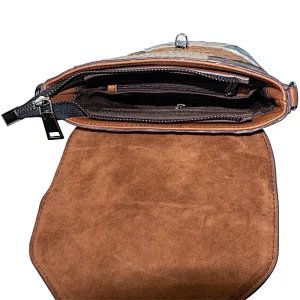 Small embossed Leather splicing ladies square cross-body bag should handbags for women