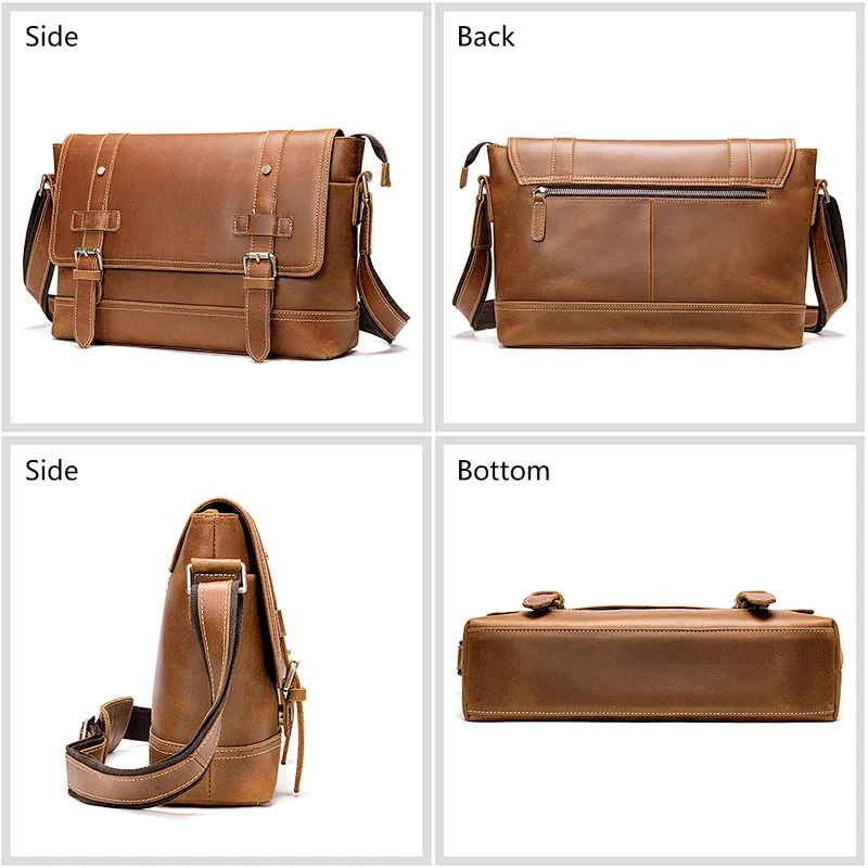2020 New arrivals adjustable strap men cowhide leather laptop bag leather luxury briefcase for men