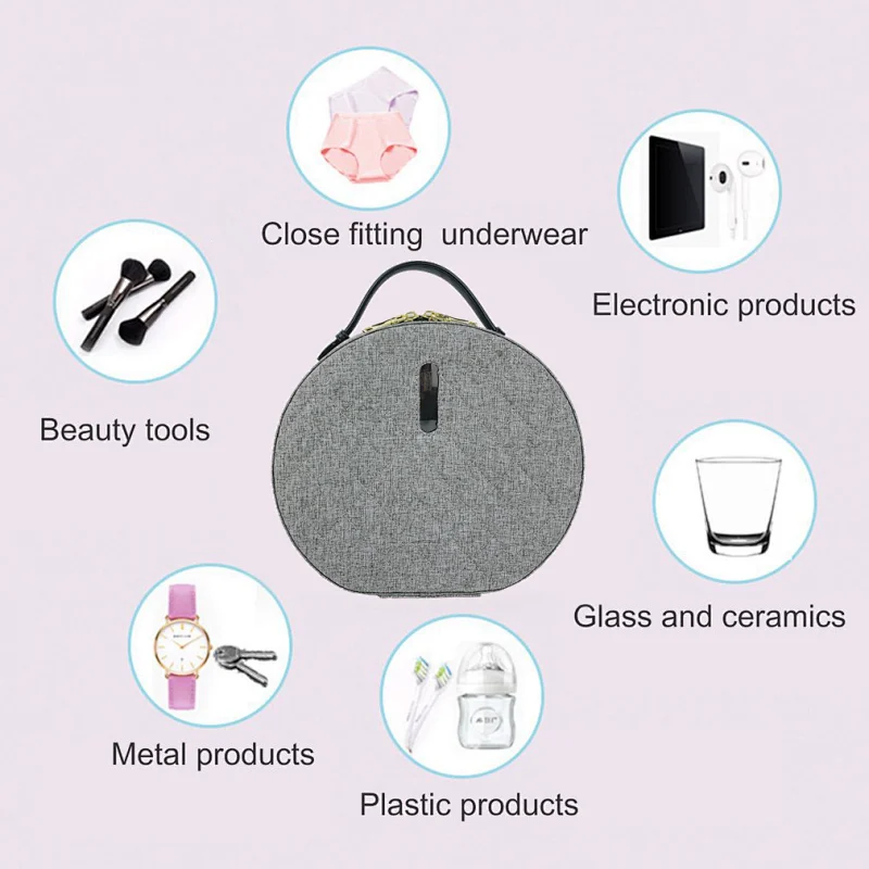 New arrival 3 minutes multifunction 12 uvc led lamp bucket portable fashion style uv ultraviolet sterilization bag