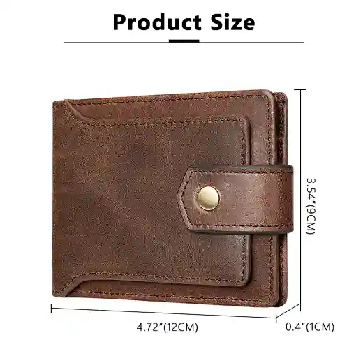 billetera de cuero para hombre con rfid