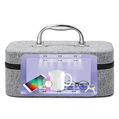 New arrivals 3 minutes zipper uvc sterilizer box multifunction baby bottle sterilization uv bag with handle