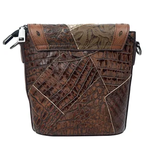 Small embossed Leather splicing ladies square cross-body bag should handbags for women