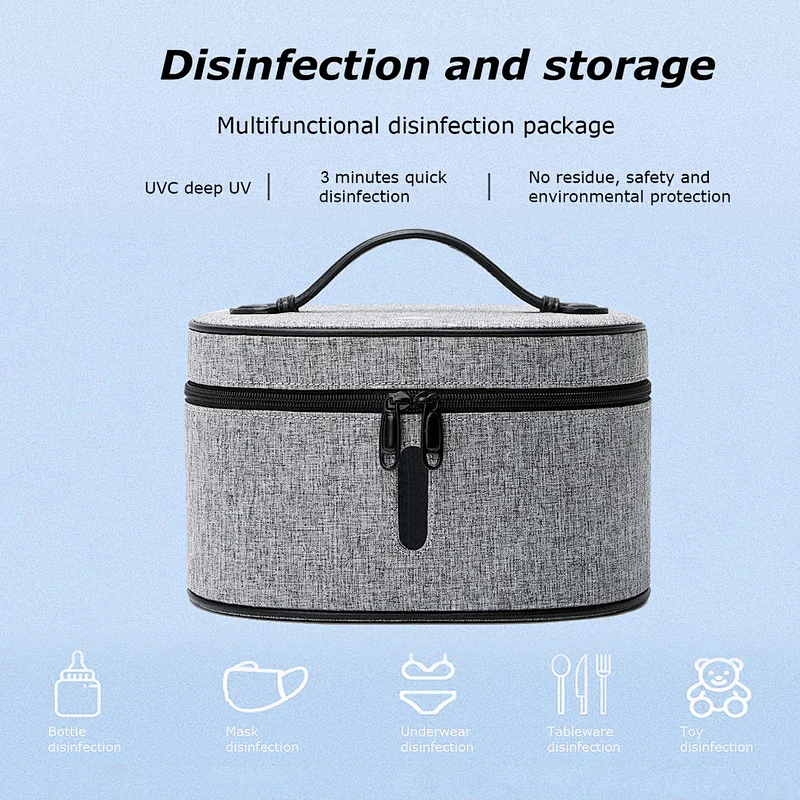 high quality household portable multifunction 3 minutes uvc baby bottle disinfection travel bag