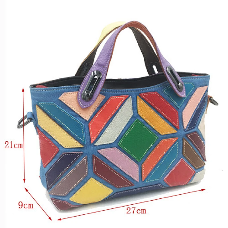 OEM online shopping vintage designer women's genuine leather handbags shoulder crossbody tote bag