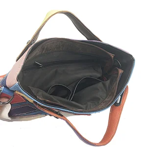 OEM online shopping vintage designer women's genuine leather handbags shoulder crossbody tote bag