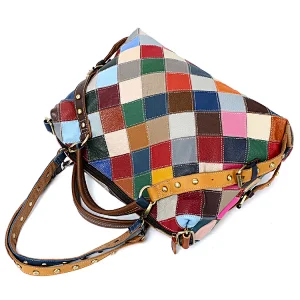 Wholesale Plain Leather Colorful Tote Bags Womens Handbags Single Shoulder Quilted Bag Handbag For Female