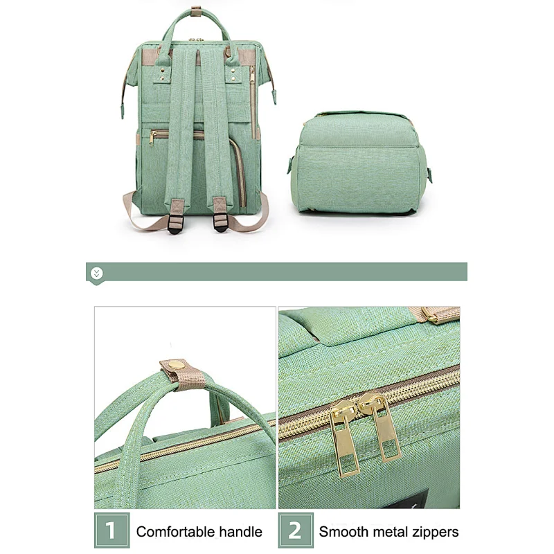 Custom travel waterproof oil resistance multifunctional mummy baby diaper bag backpack