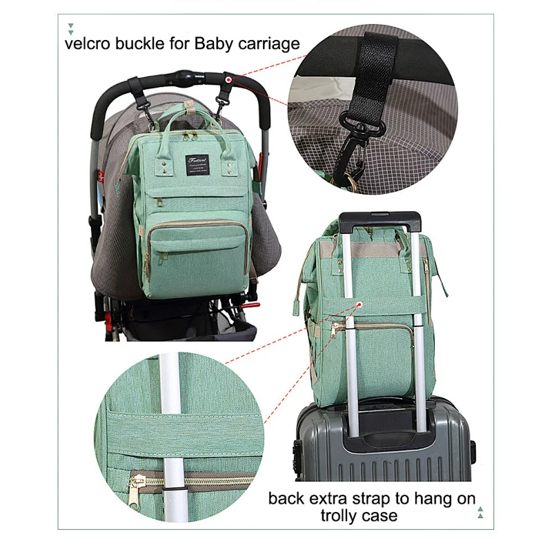 Custom travel waterproof oil resistance multifunctional mummy baby diaper bag backpack