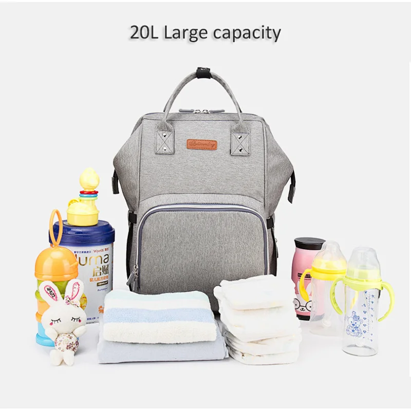 Water-Resistant Nappy Bag Diaper Bag Mommy Baby Backpack With Changing Pad