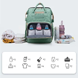 Custom designer luxury expandable dining chair cloth living traveling share 3 in 1 baby bed diaper bag with changing station
