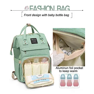 Custom Multi-Function Waterproof oil resistance Mommy Diaper Organizer Bag whit Insulated bottle pocket
