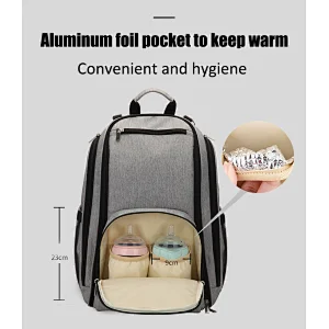 Amazon hot selling mommy backpack for travel solid baby diaper travel backpack