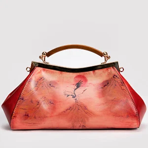 2021 Trendy authentic real cowhide leather exotic Yellow custom print vintage Spring evening party exquisite purses handbags