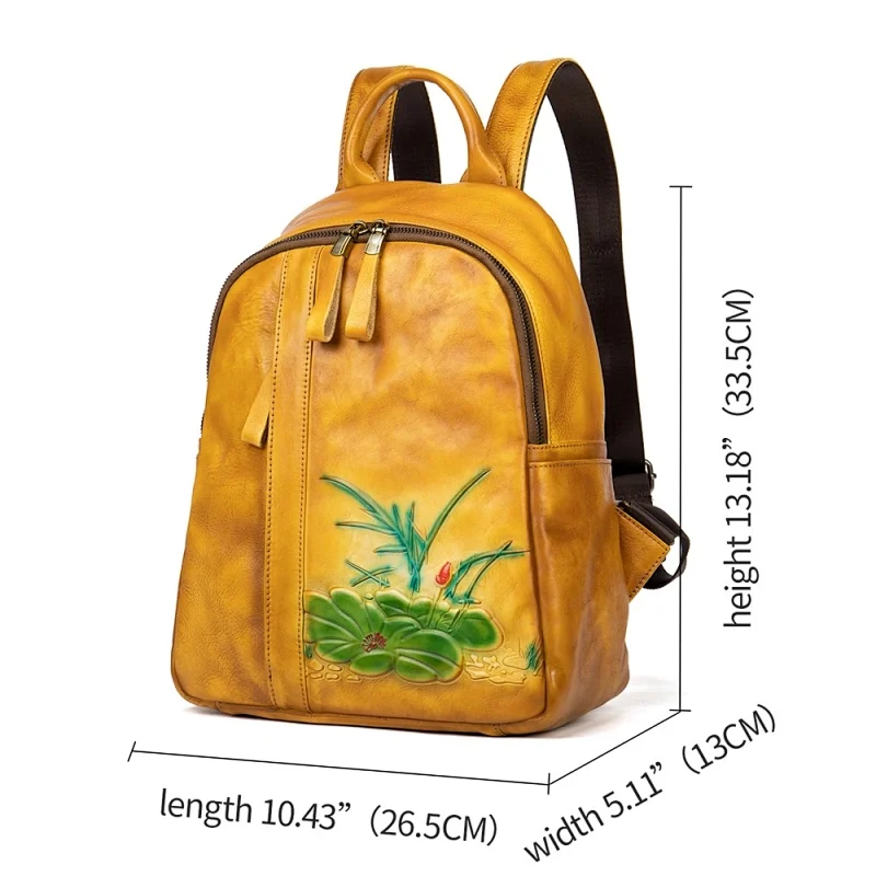 fashion trendy classy travel laptop women new large capacity travel leather bag packs woman backpack